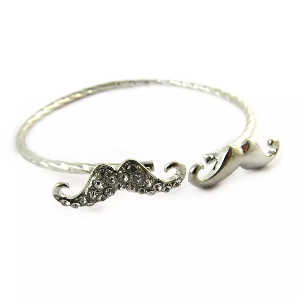 Les Trésors De Lily Bracelet 'Moustaches' Argenté [N7192]