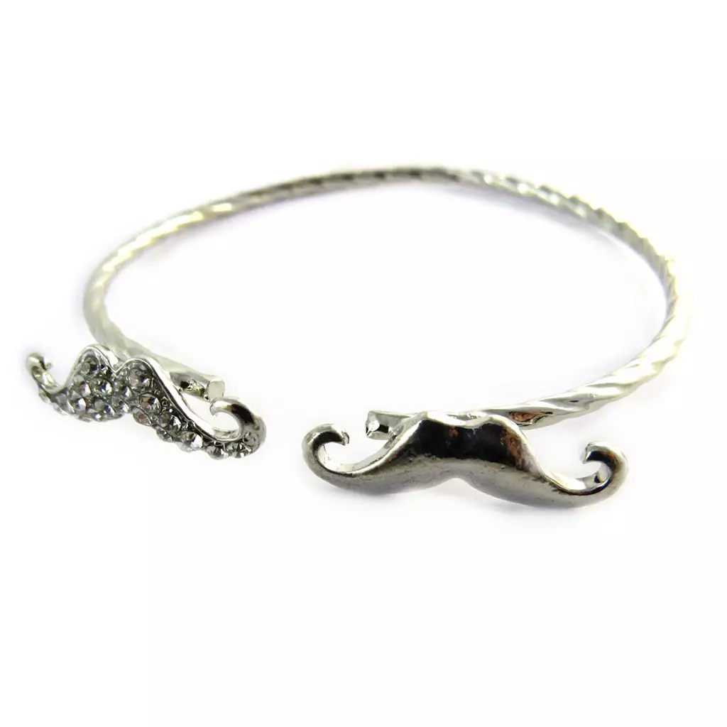 Les Trésors De Lily Bracelet 'Moustaches' Argenté [N7192]