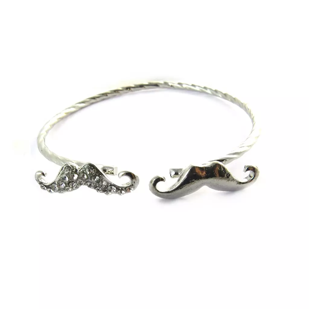 Les Trésors De Lily Bracelet 'Moustaches' Argenté [N7192]