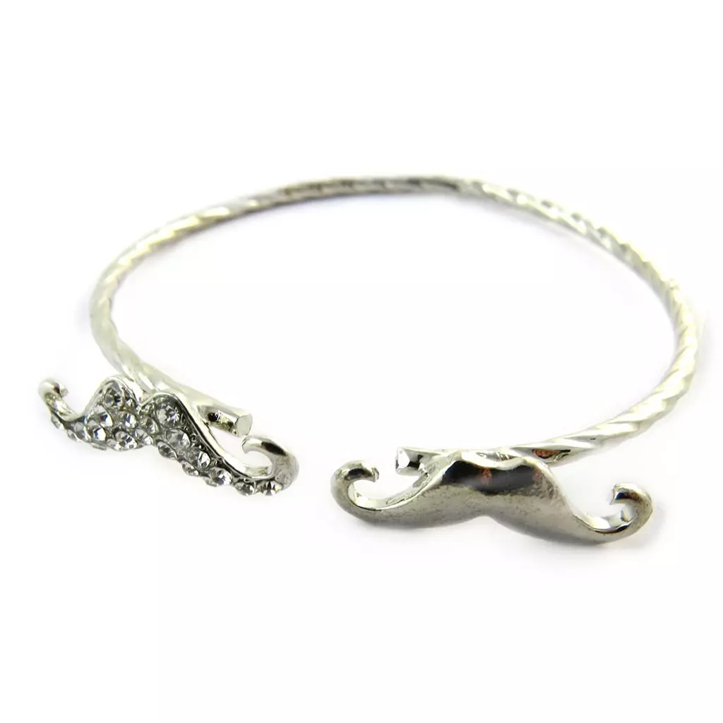 Les Trésors De Lily Bracelet 'Moustaches' Argenté [N7192]