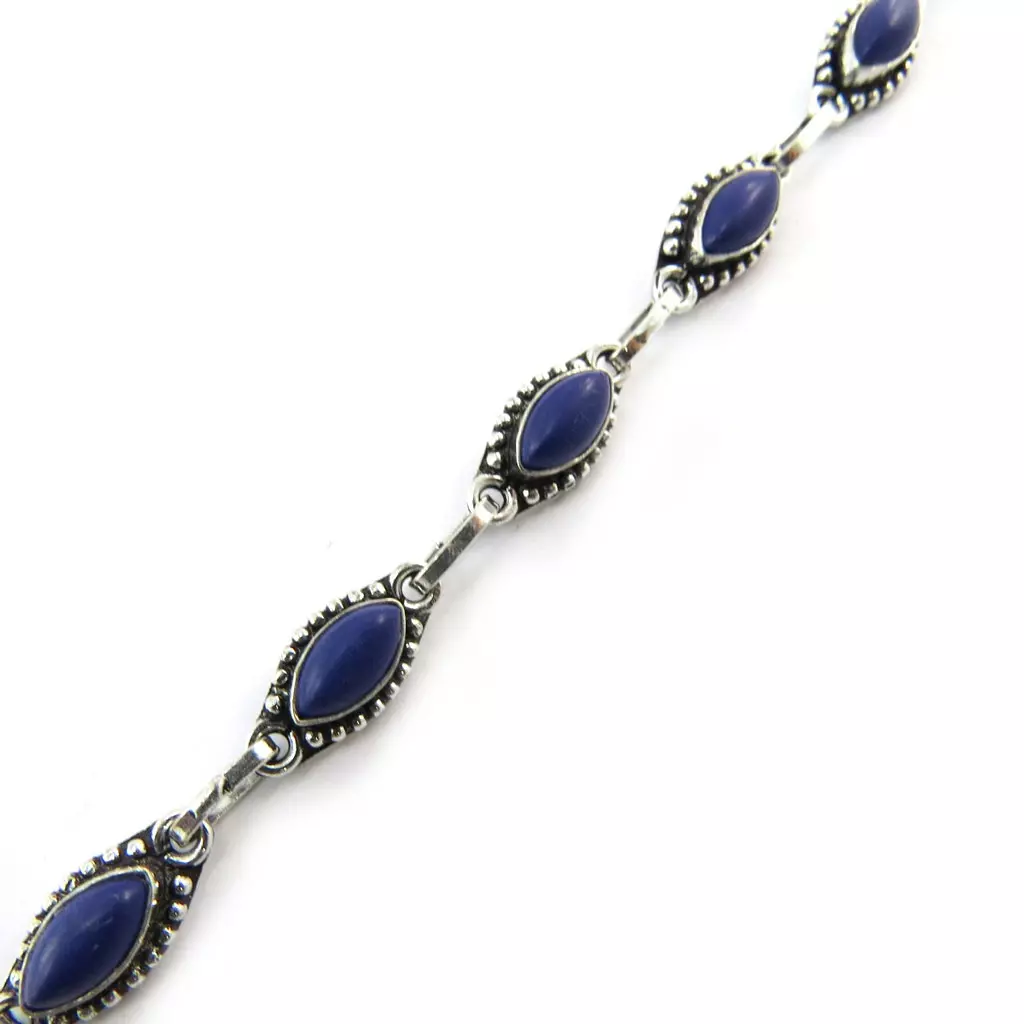 Les Trésors De Lily Bracelet 'Navajos' Bleu Argenté [N3485]