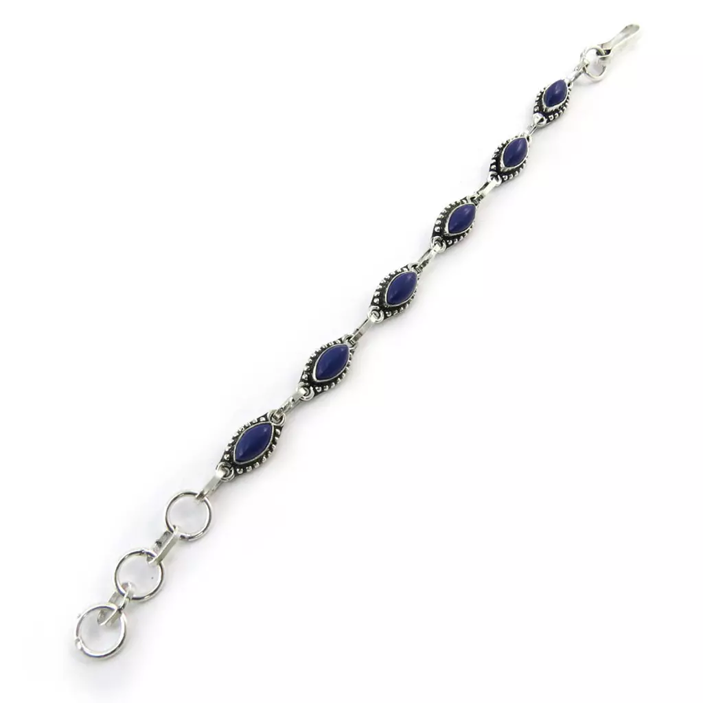 Les Trésors De Lily Bracelet 'Navajos' Bleu Argenté [N3485]