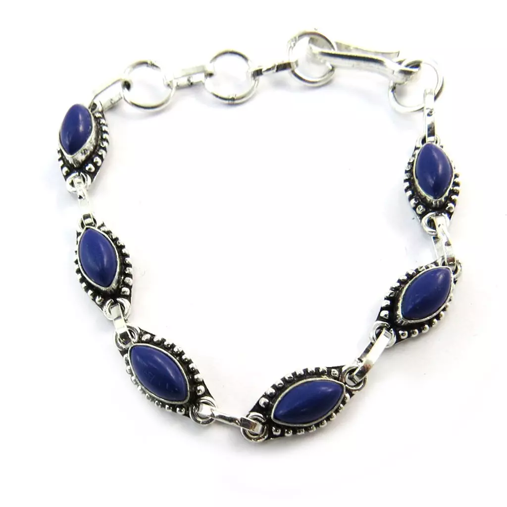 les trésors de lily Bracelet 'Navajos' bleu argenté [N3485]