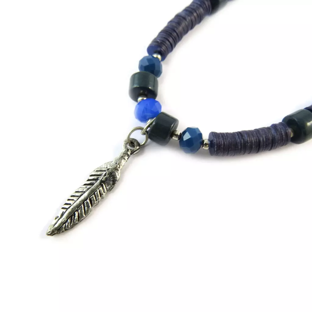 Les Trésors De Lily Bracelet 'Navajos' Bleu Argenté Vieilli [N8247]