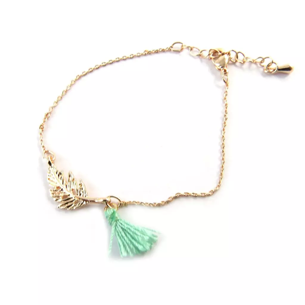 les trésors de lily Bracelet 'Navajos' doré rosé vert [N7017]