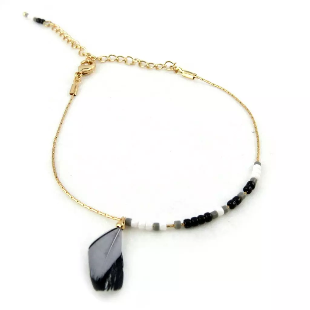 Les Trésors De Lily Bracelet 'Navajos' Gris Doré [N0743]