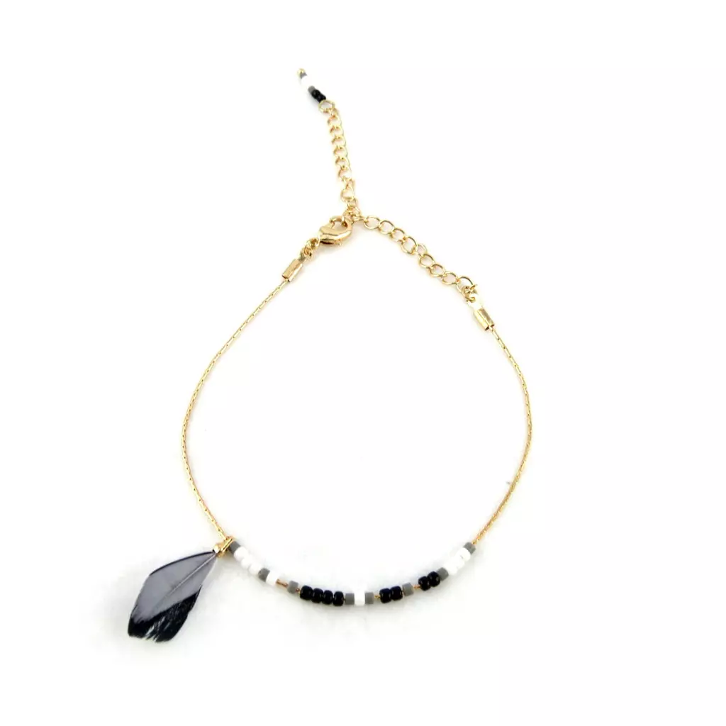 Les Trésors De Lily Bracelet 'Navajos' Gris Doré [N0743]