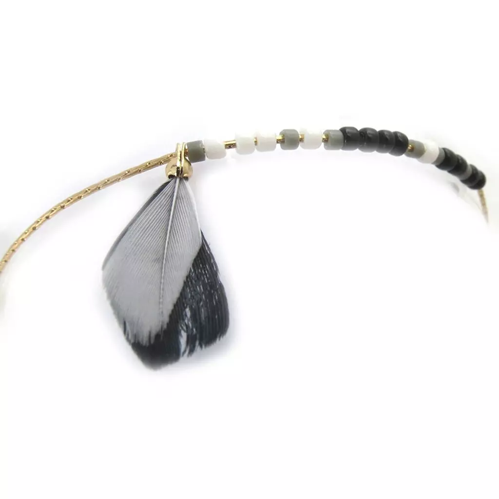 les trésors de lily Bracelet 'Navajos' gris doré [N0743]