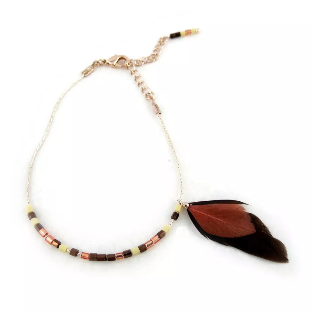 les trésors de lily Bracelet 'Navajos' marron doré [N0742]