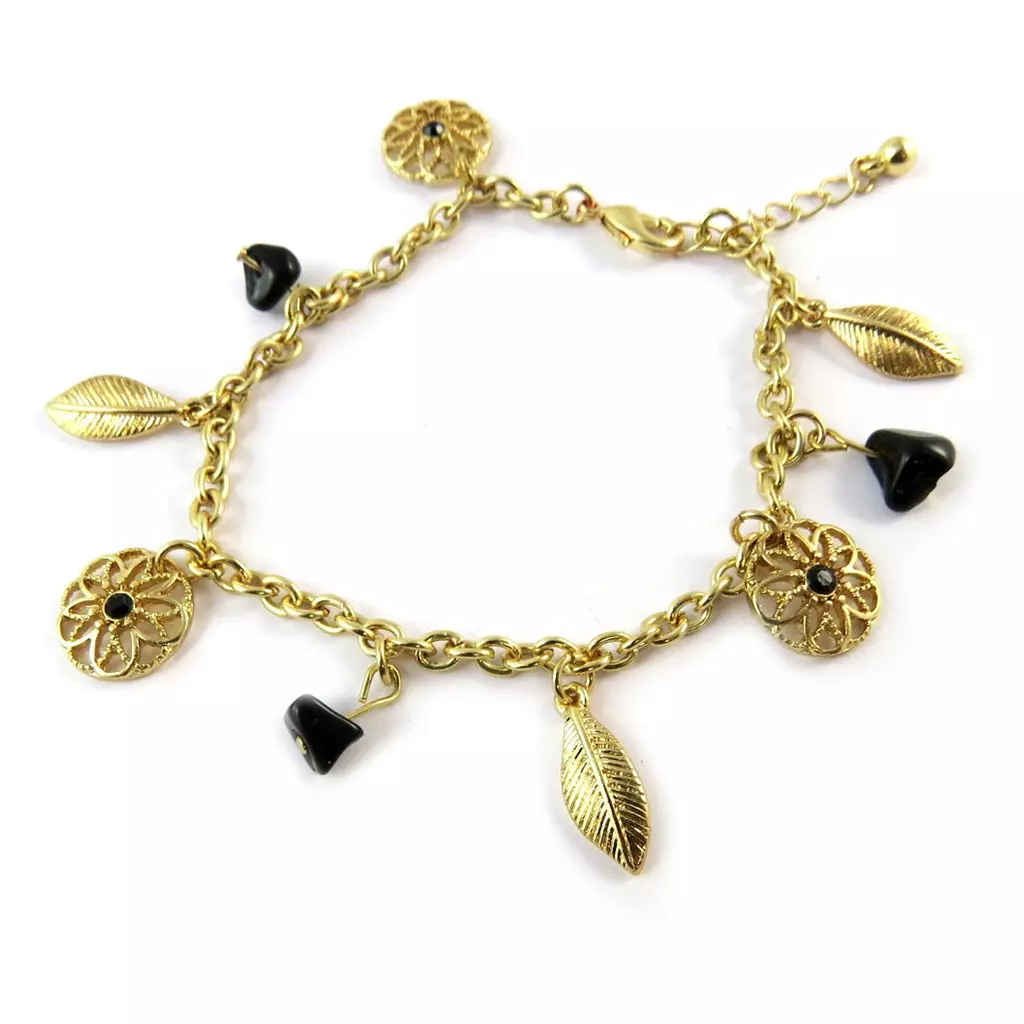 les trésors de lily Bracelet 'Navajos' noir doré [N8096]