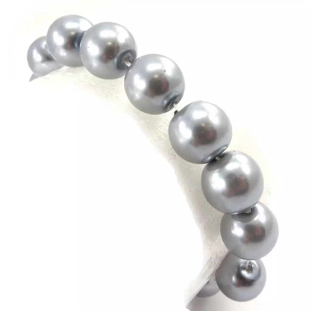Les Trésors De Lily Bracelet 'Perla' Gris 12 Mm [J7048]