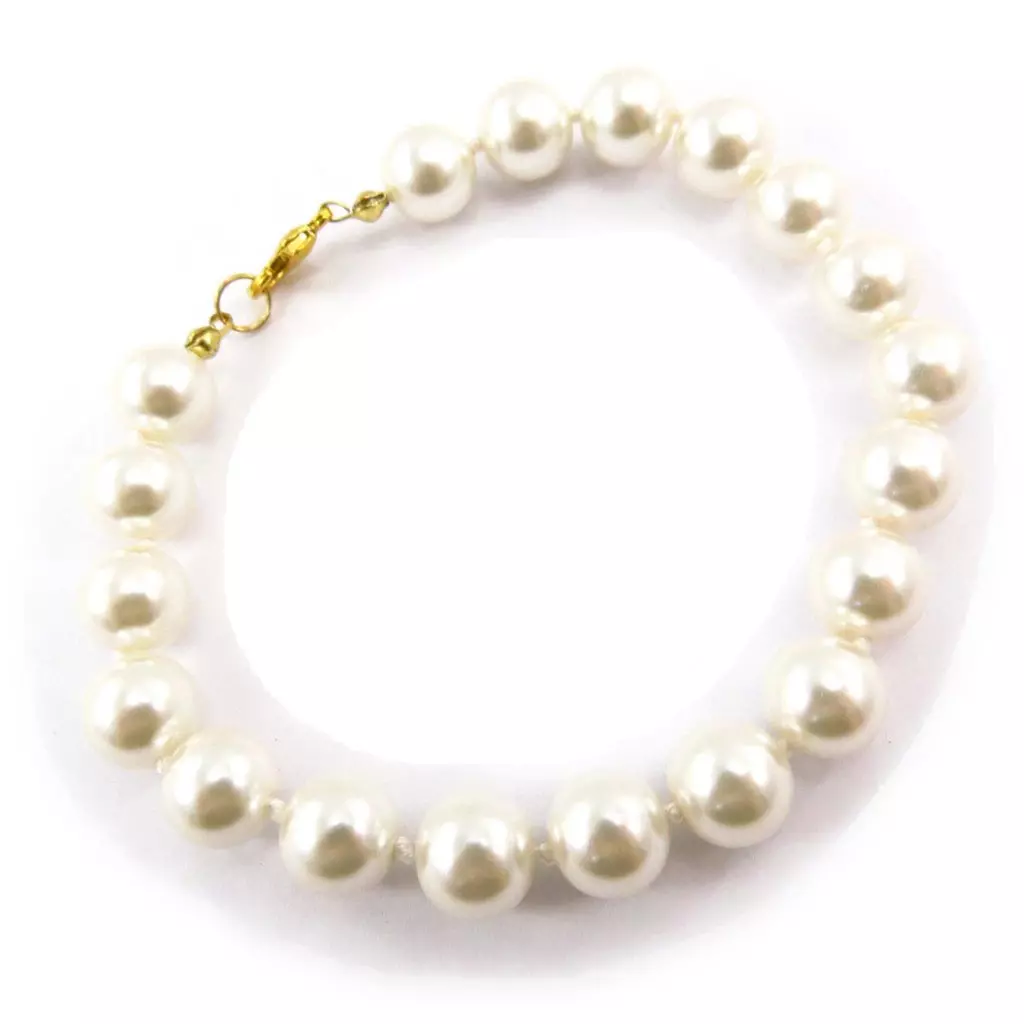 les trésors de lily Bracelet 'Perla' ivoire 10 mm [J7222]