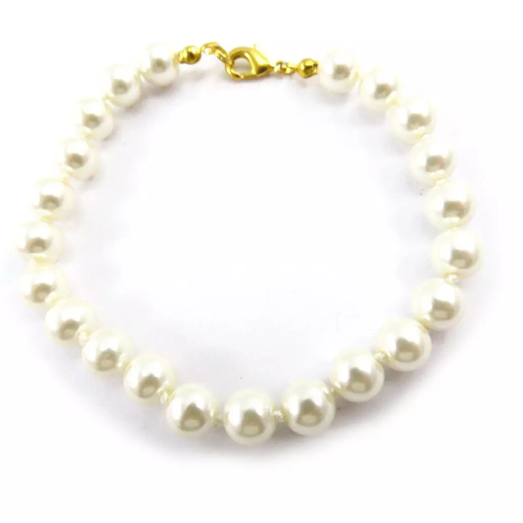 les trésors de lily Bracelet 'Perla' ivoire 8 mm [J6858]