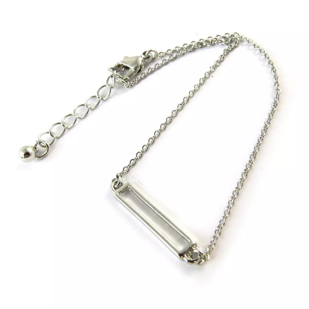 les trésors de lily Bracelet 'Rectangle' argenté [N8131]