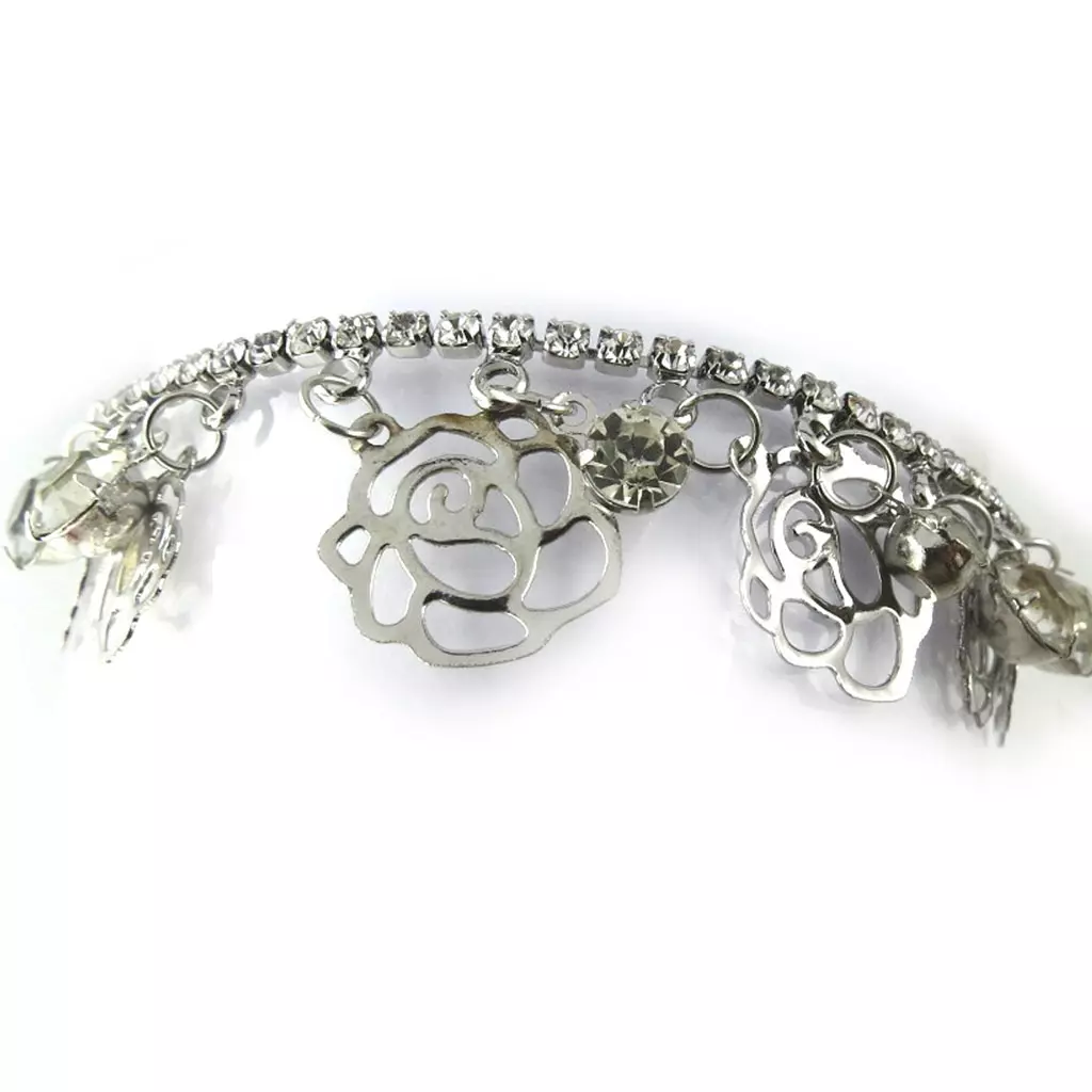 les trésors de lily Bracelet 'Rosa Romantica' blanc argenté [N1148]