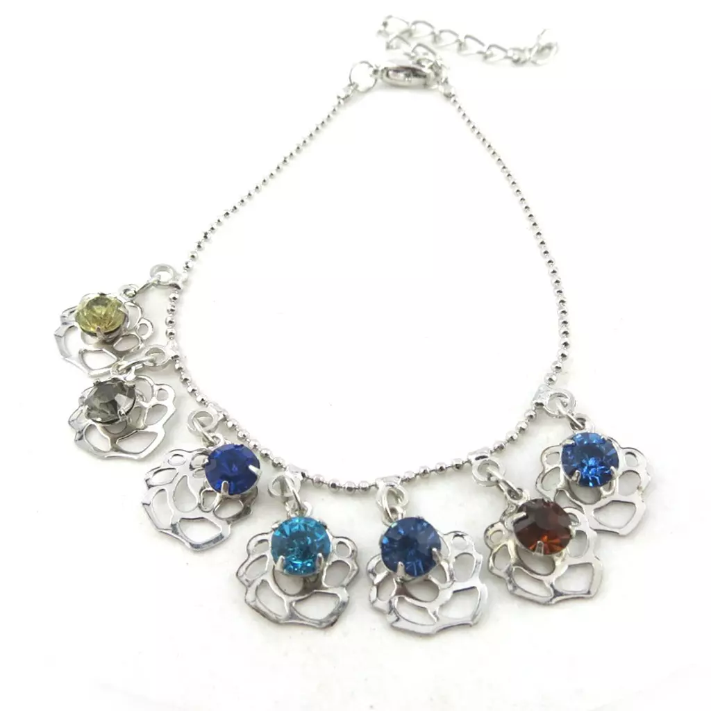 Les Trésors De Lily Bracelet 'Rosa Romantica' Bleu Multicolore [N1196]