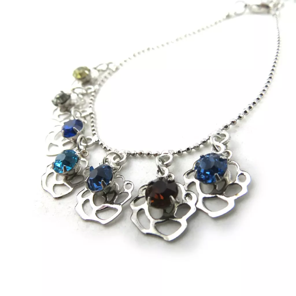 Les Trésors De Lily Bracelet 'Rosa Romantica' Bleu Multicolore [N1196]