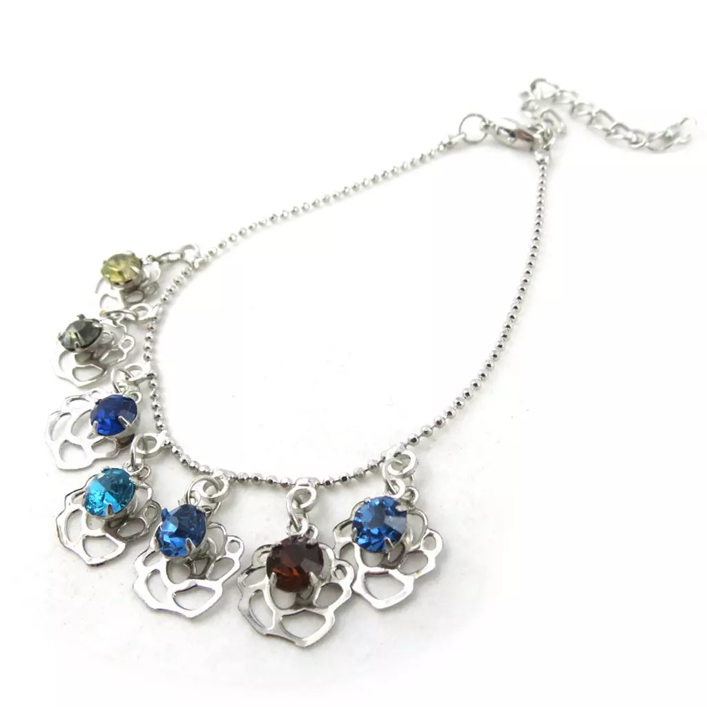 Les Trésors De Lily Bracelet 'Rosa Romantica' Bleu Multicolore [N1196]