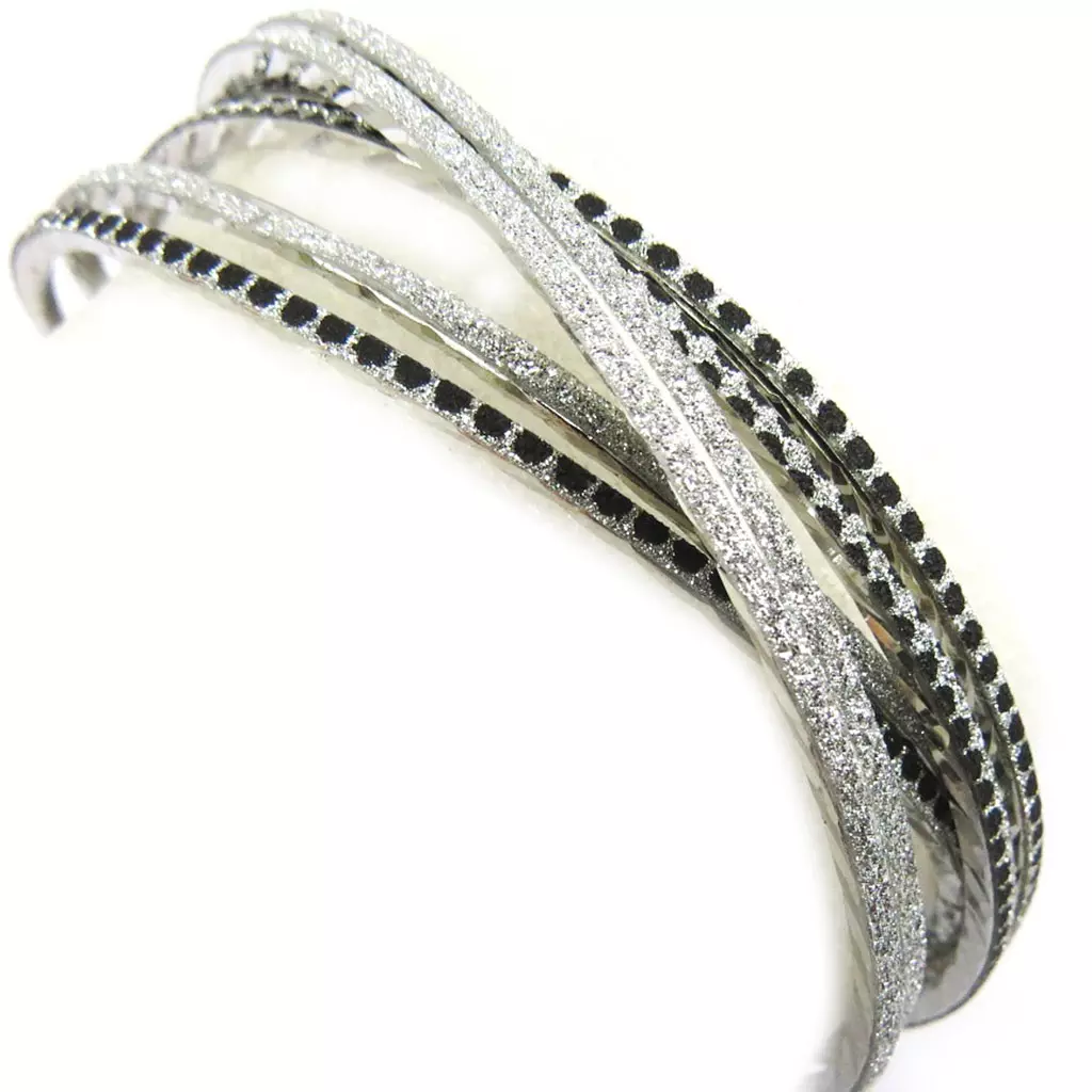 les trésors de lily Bracelet 'Scarlett' noir argenté [L6055]
