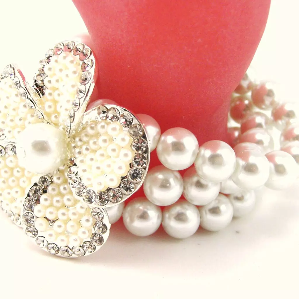 Les Trésors De Lily Bracelet 'Sissi' Blanc Ivoire [F5108]