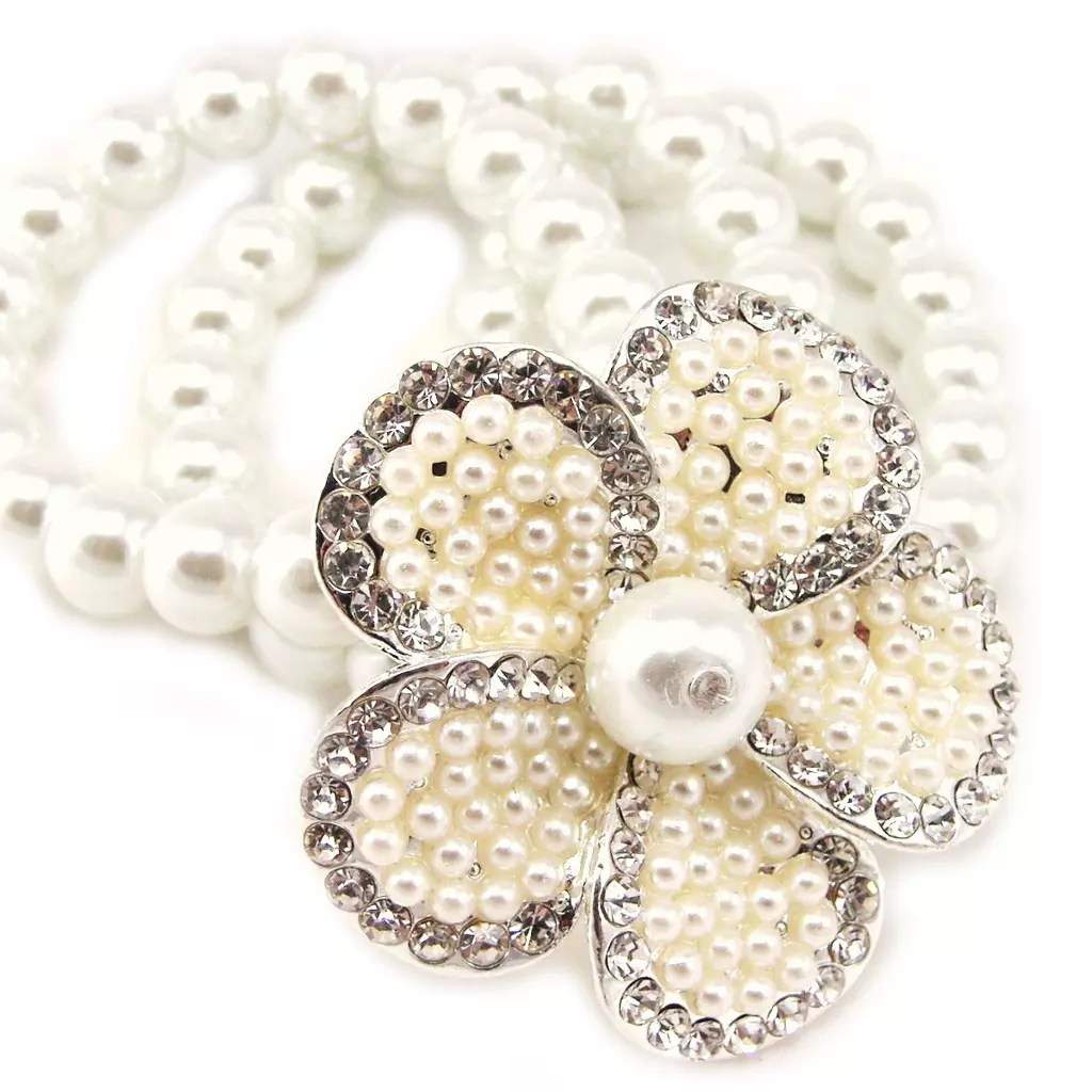 les trésors de lily Bracelet 'Sissi' Blanc Ivoire [F5108]