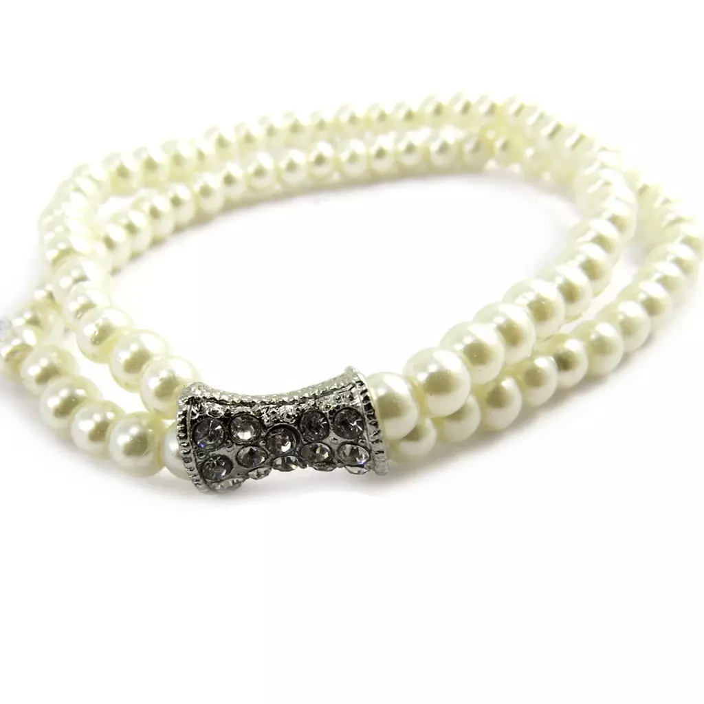 Les Trésors De Lily Bracelet 'Sissi' Blanc Ivoire [M2572]
