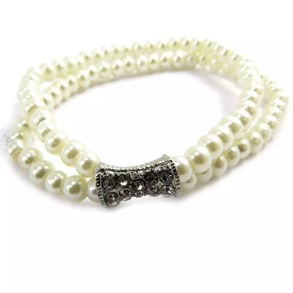 Les Trésors De Lily Bracelet 'Sissi' Blanc Ivoire [M2572]