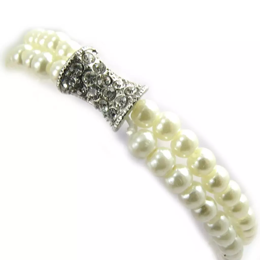 Les Trésors De Lily Bracelet 'Sissi' Blanc Ivoire [M2572]