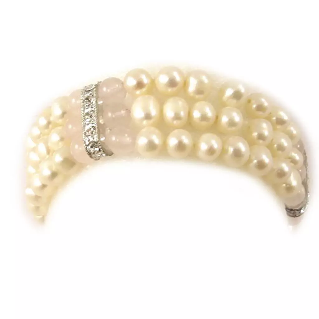Les Trésors De Lily Bracelet 'Sissi' Blanc Rose [C8950]