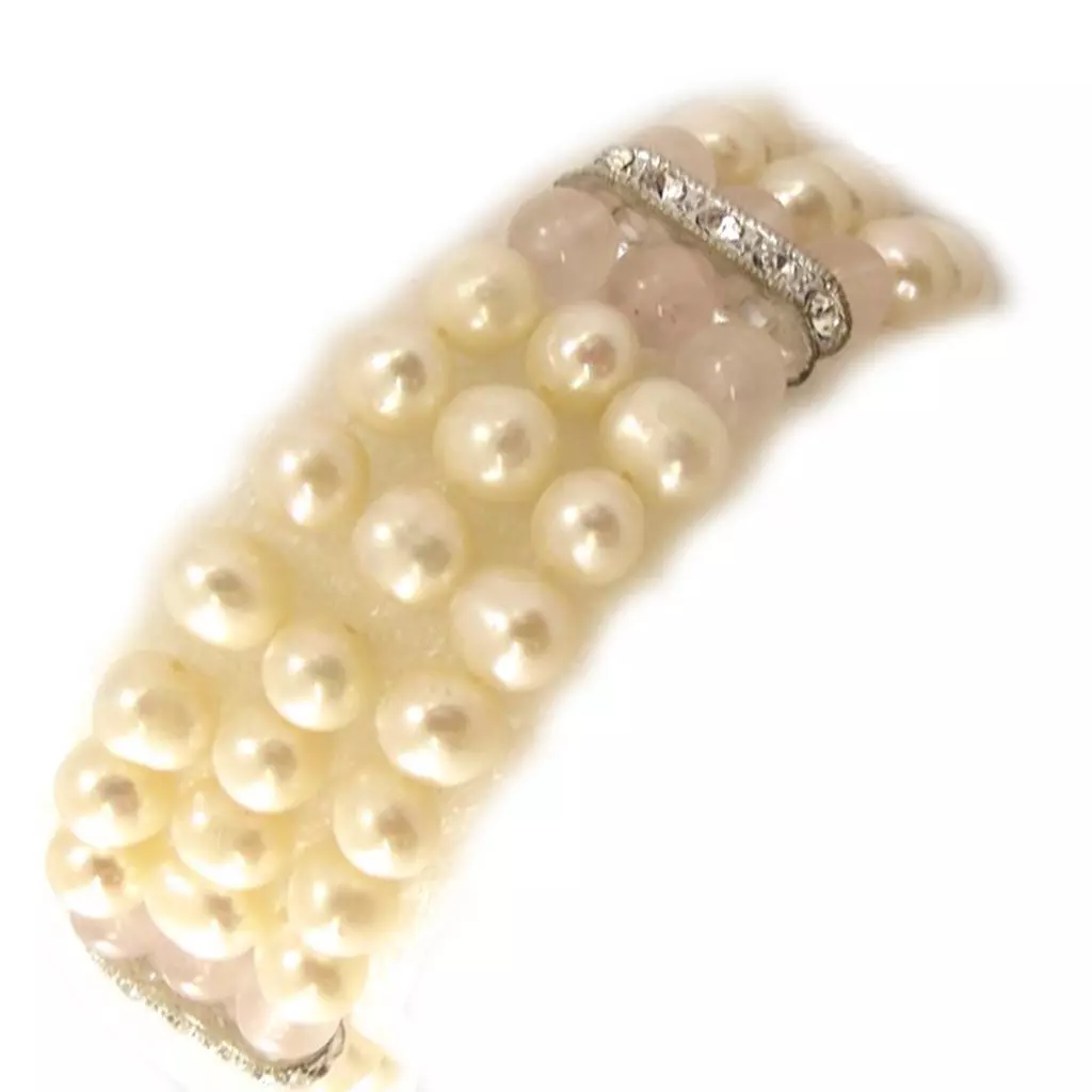Les Trésors De Lily Bracelet 'Sissi' Blanc Rose [C8950]