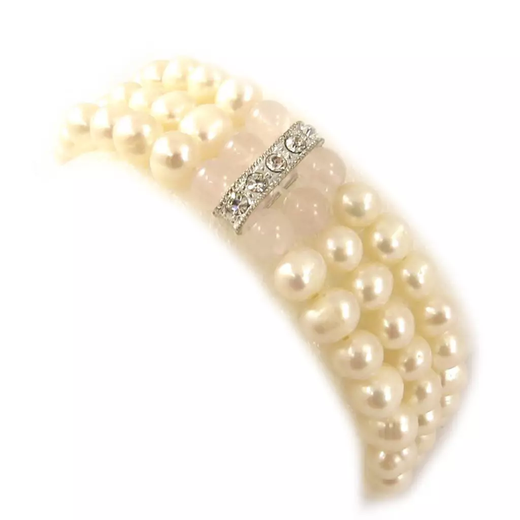 Les Trésors De Lily Bracelet 'Sissi' Blanc Rose [C8950]