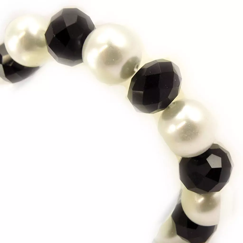 Les Trésors De Lily Bracelet 'Sissi' Noir Ivoire [L1611]
