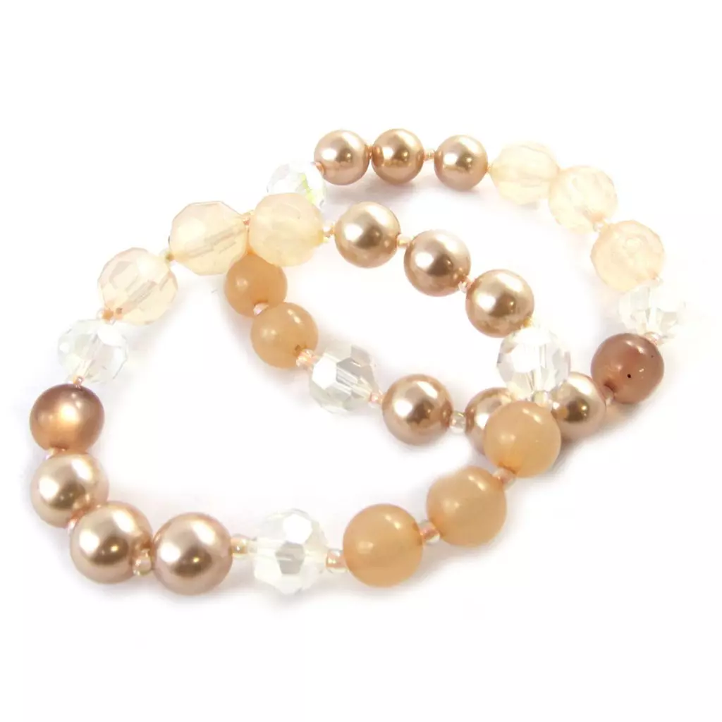les trésors de lily Bracelet 'Sissi' rosé 12 mm [N6342]