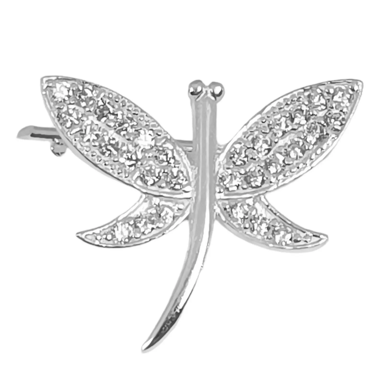les trésors de lily Broche Argent 'Libellule' blanc argenté 19x16 mm [S0385]