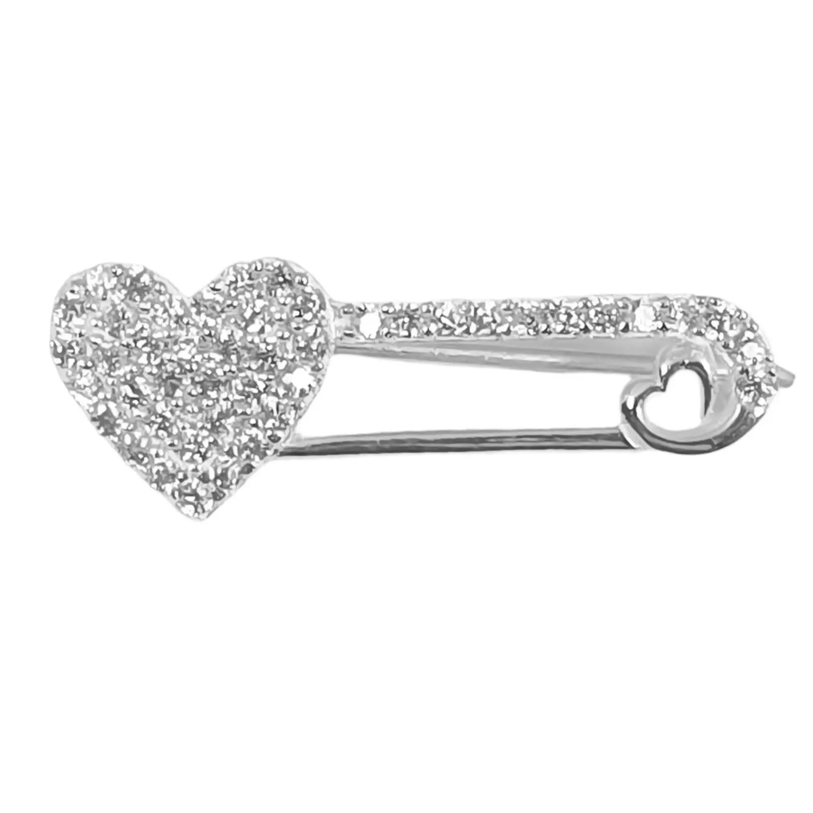 les trésors de lily Broche Argent 'Love' blanc argenté 27x10 mm [S0390]
