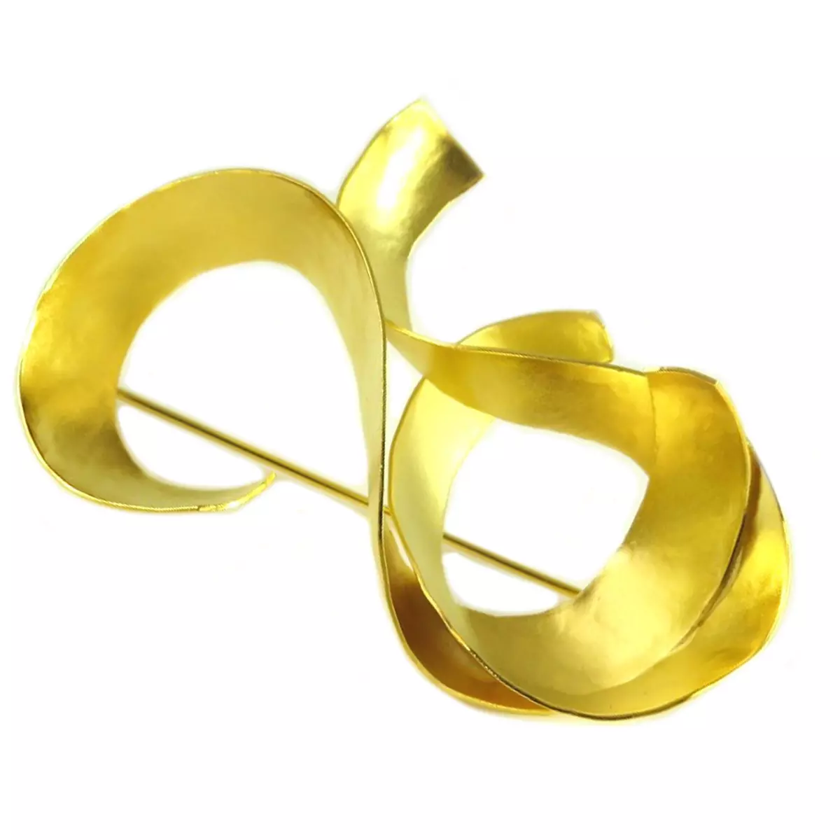les trésors de lily Broche artisanale 'Athena' doré 55x40 mm [Q7842]