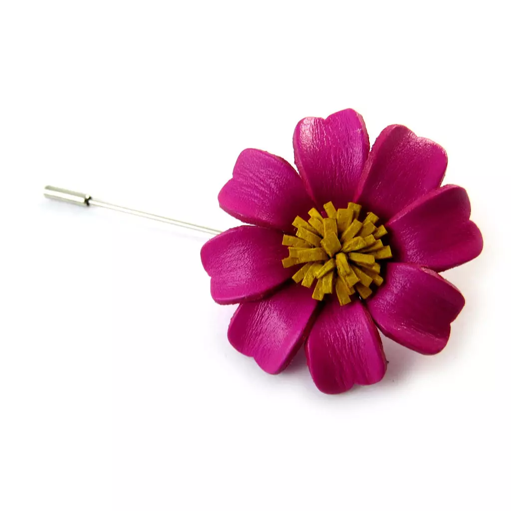 Les Trésors De Lily Broche Artisanale 'New Life' Rose (fait Main) [N9546]