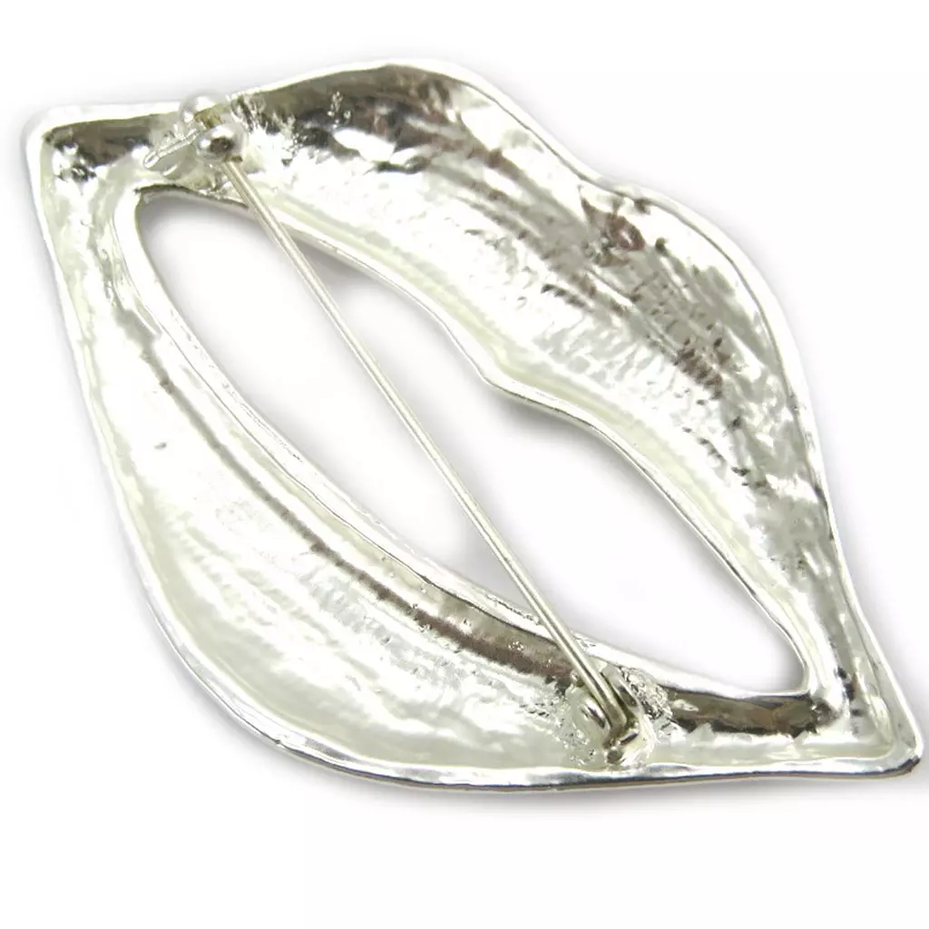 Les Trésors De Lily Broche Créateur 'Bisou' Argenté [L6743]