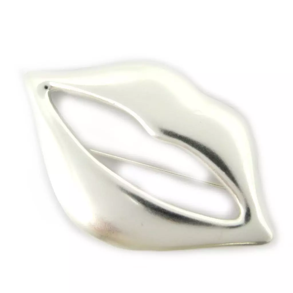 Les Trésors De Lily Broche Créateur 'Bisou' Argenté [L6743]