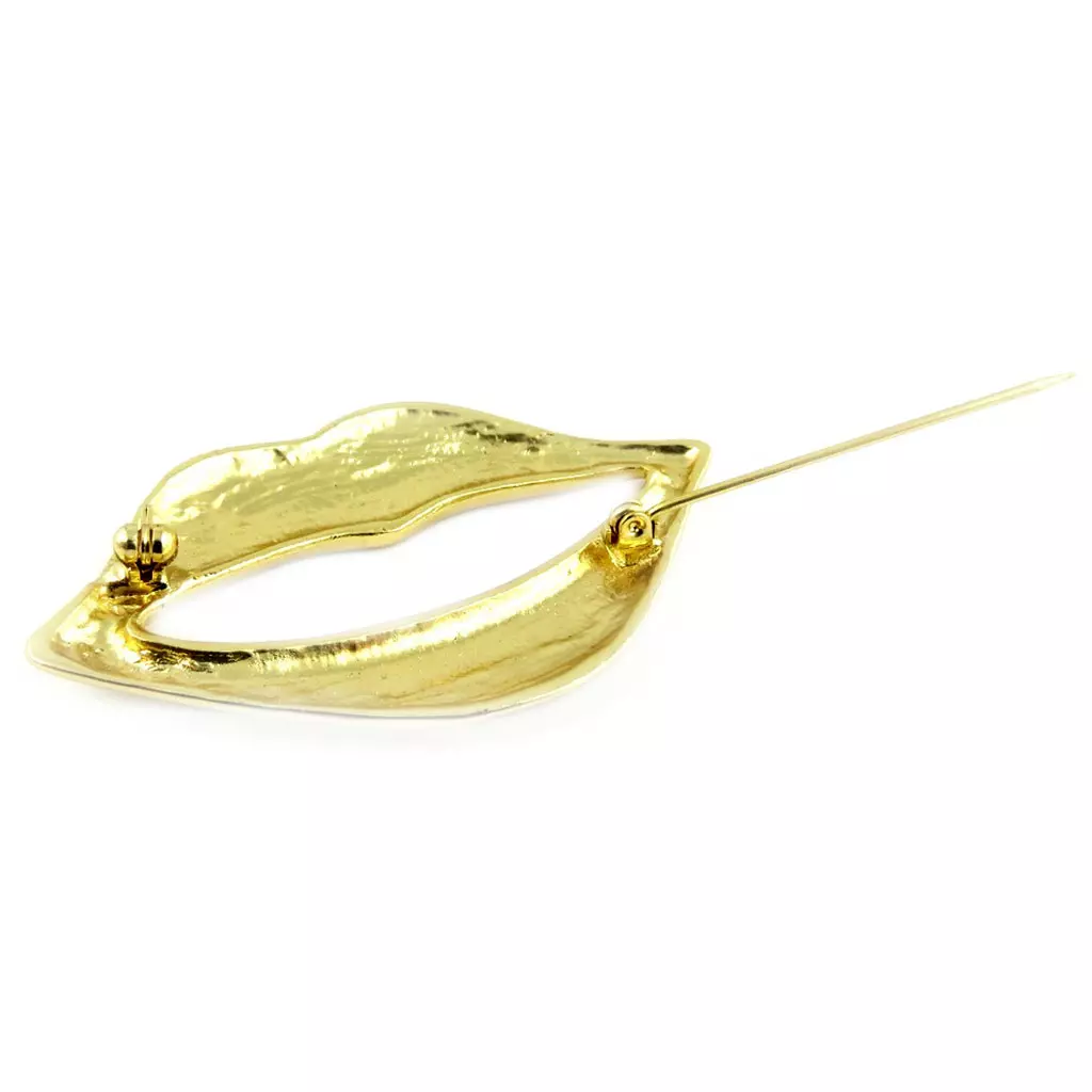 Les Trésors De Lily Broche Créateur 'Bisou' Doré [L6962]
