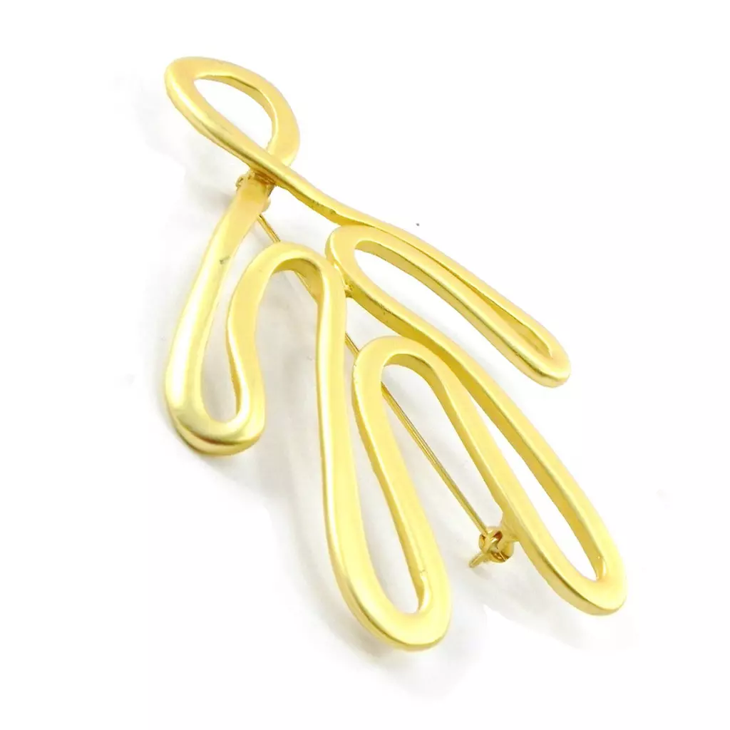 les trésors de lily Broche Créateur 'Bonhomme' doré [I5547]