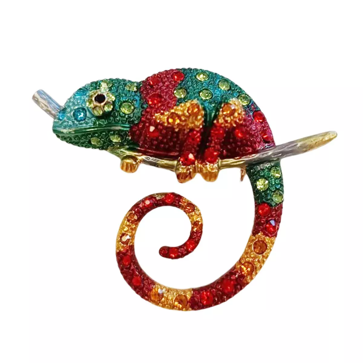 les trésors de lily Broche Créateur 'Caméléon' multicolore 50x40 mm [R9088]