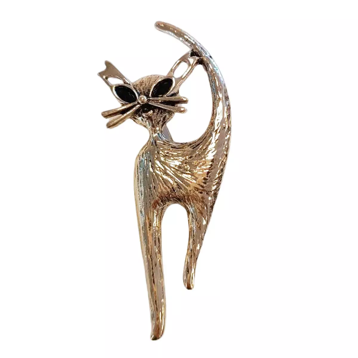 les trésors de lily Broche Créateur 'Chat' doré 75x30 mm [R9090]