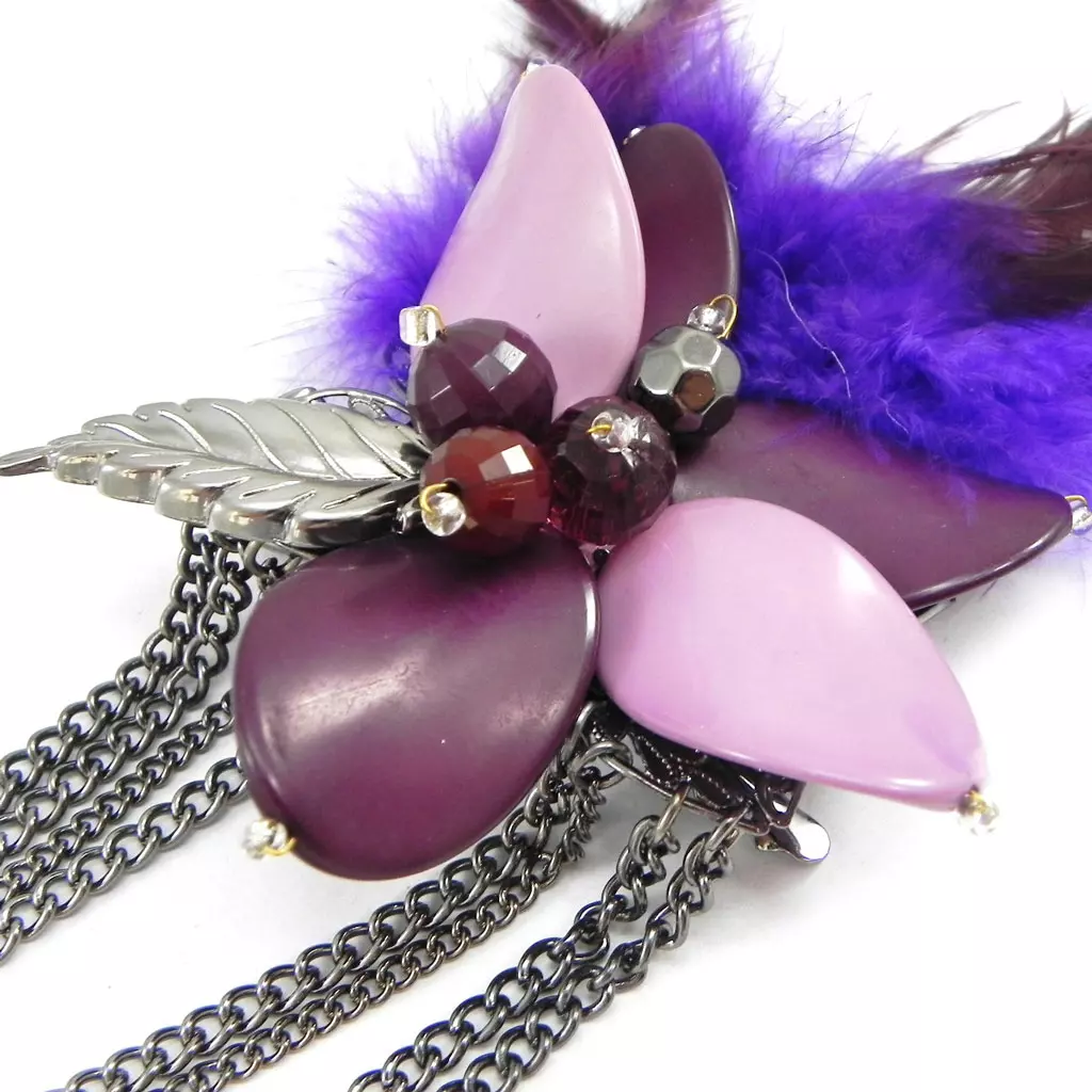 Les Trésors De Lily Broche Créateur 'Cheyennes' Violet [I4474]