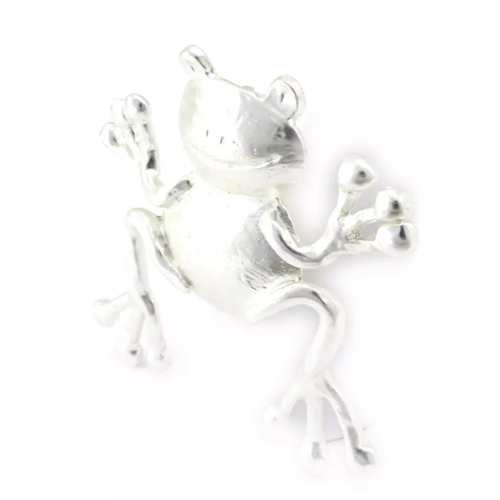 Les Trésors De Lily Broche Créateur 'Grenouille' Argenté [K4114]