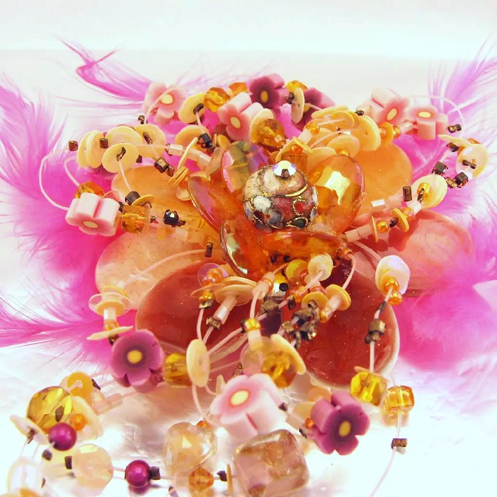 Les Trésors De Lily Broche Créateur 'Les Romantiques' Fushia [C8156]
