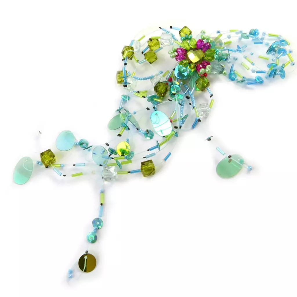 Les Trésors De Lily Broche Créateur 'Les Romantiques' Turquoise Vert [C8213]