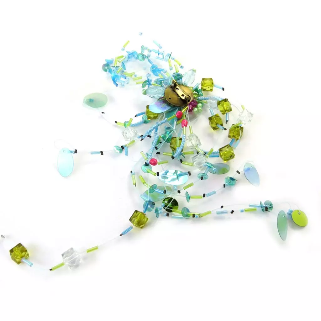 Les Trésors De Lily Broche Créateur 'Les Romantiques' Turquoise Vert [C8213]