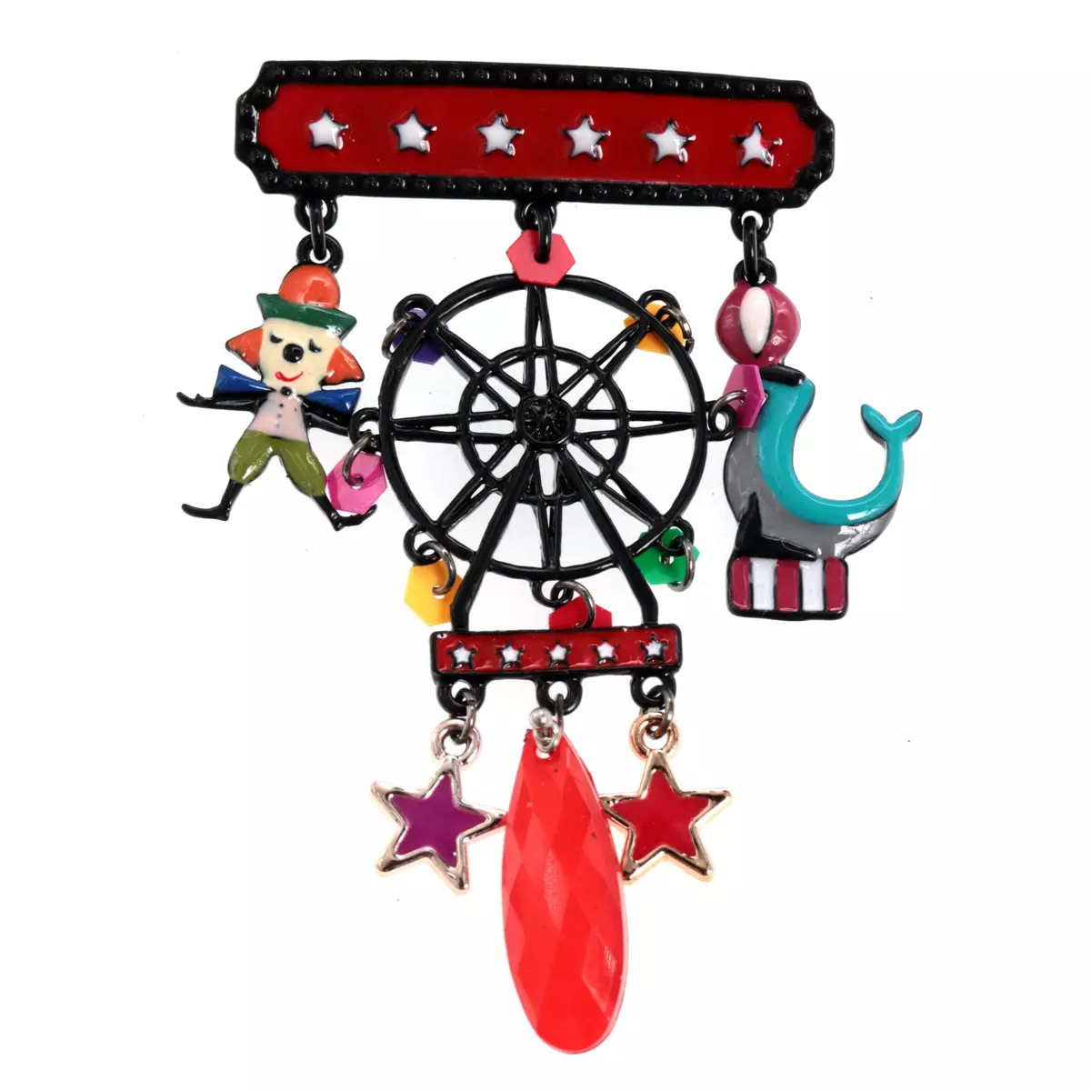 Les Trésors De Lily Broche Créateur 'Lilipoupettes' (roue) Multicolore 80x50 Mm [Q5762]