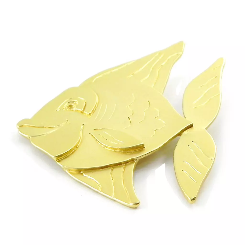 Les Trésors De Lily Broche Créateur 'Poisson' Doré [I5443]